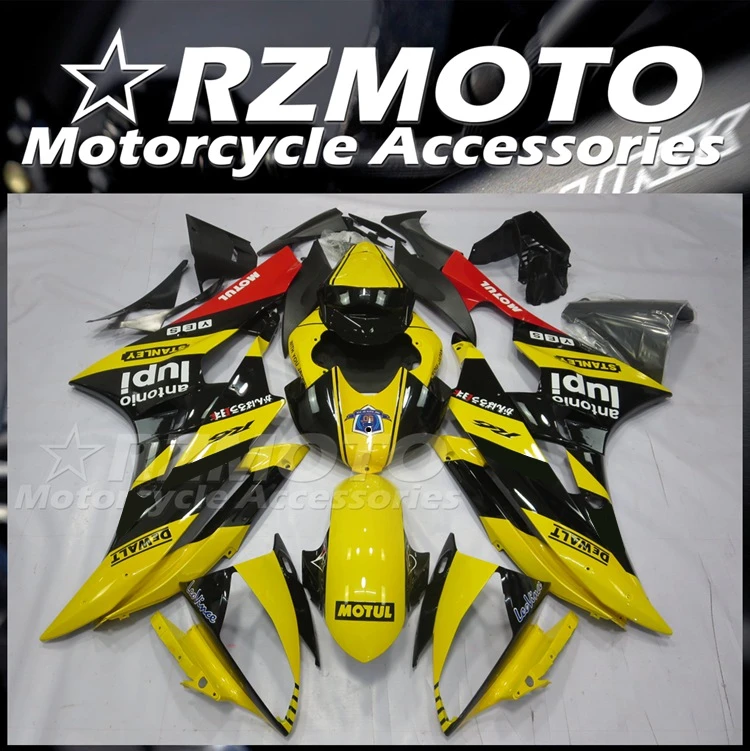 

4Gifts New ABS Motorcycle Fairings Kit Fit For YAMAHA YZF- R6 2006 2007 06 07 Bodywork Set Yellow Black