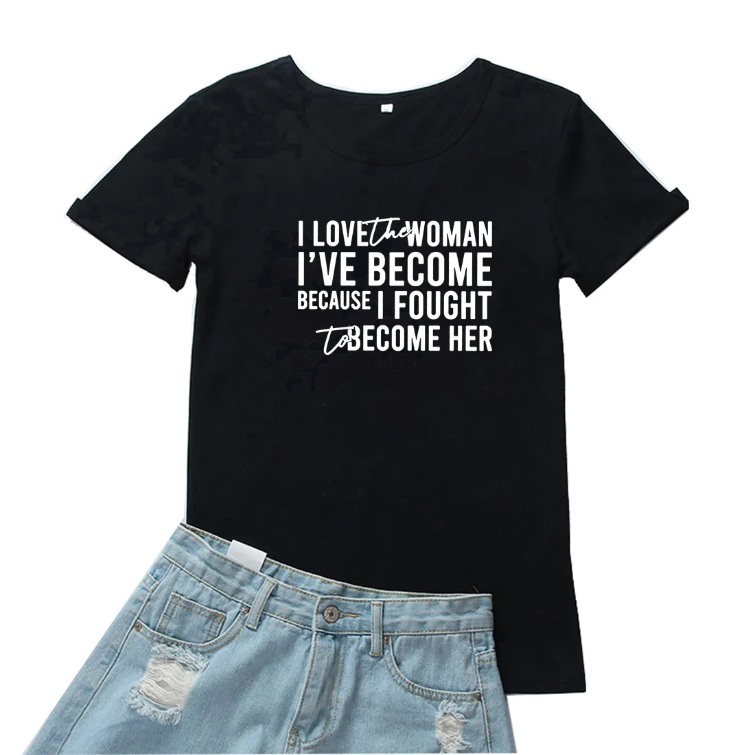 

Футболка женская с надписью «I Love The Woman I'm Women»