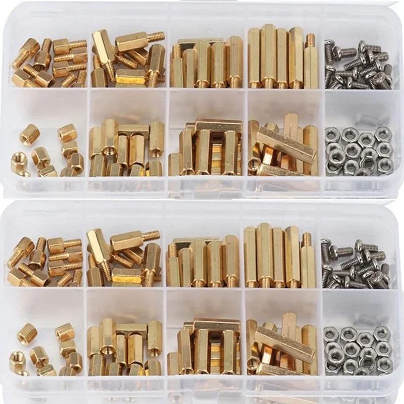 120 шт., шестигранная медная стойка M3 для печатных плат и компьютерных материнских плат, Резьбовая опорная стойка, винтовой болт