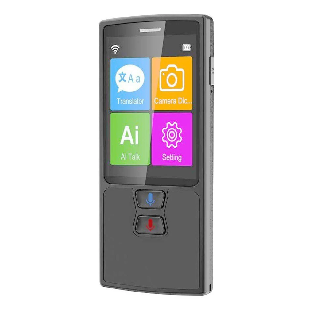 

WiFi Translator 2.4-inch TFT Battery Powered Accurate Learning Travelling Interpreter Translating Machine Black
