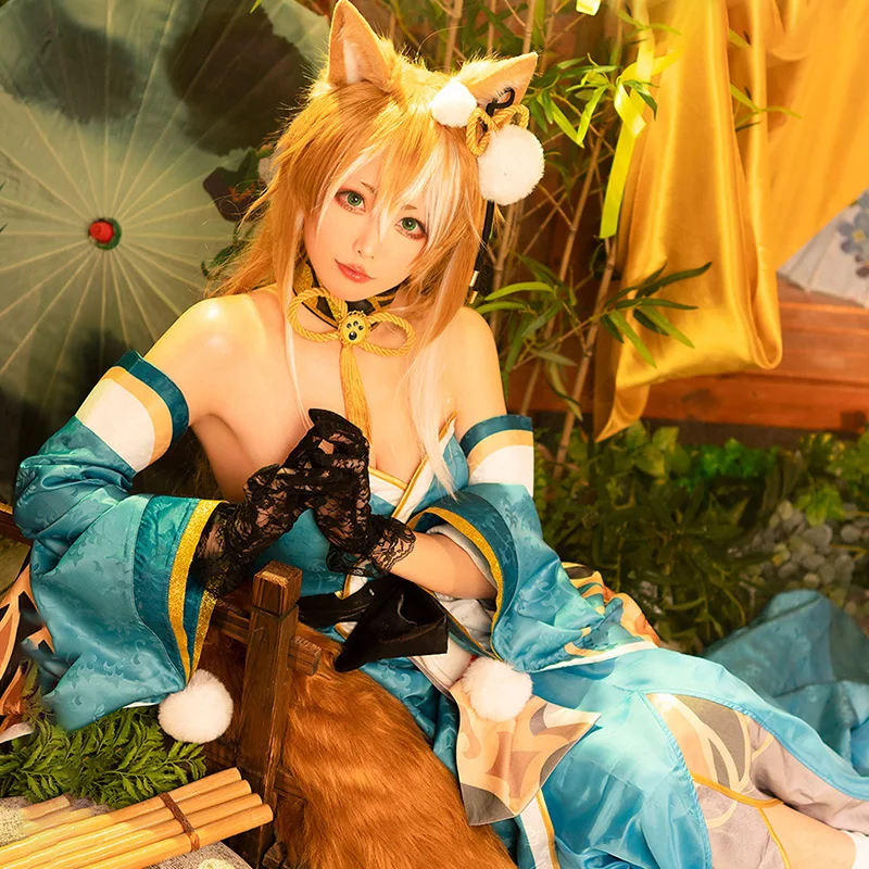 

Женский костюм для косплея по мотивам игры «Genshin Impact Miss Hina»