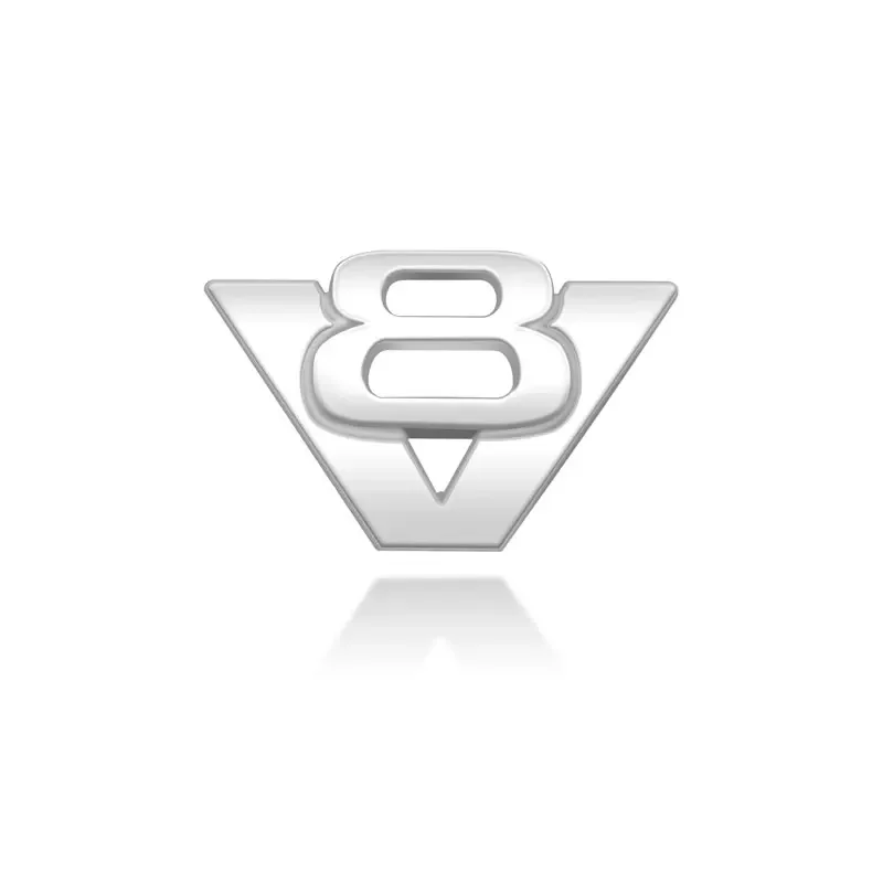 

3D Стайлинг автомобиля, хромированный металл V6 V8, логотип, крыло, боковая наклейка, эмблема, значок для универсальных автомобильных аксессуаров, автомобилей