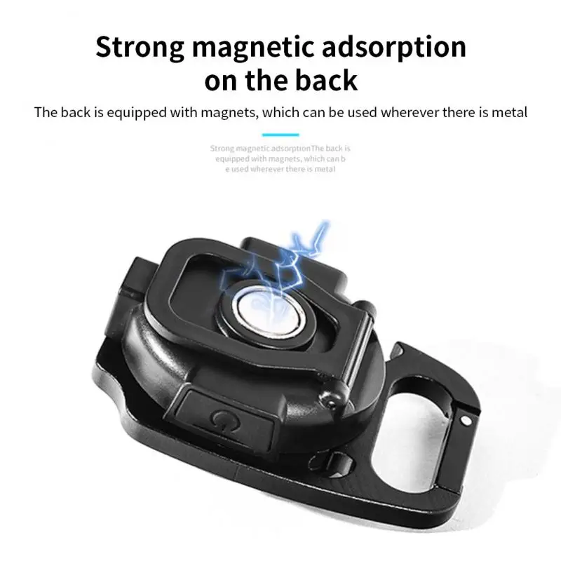 

Outdoor Key Chain Lamp Aluminium Alloy Portable Camping Lantern Usb Charging Magnetic Attraction Work light Mini Small Gift