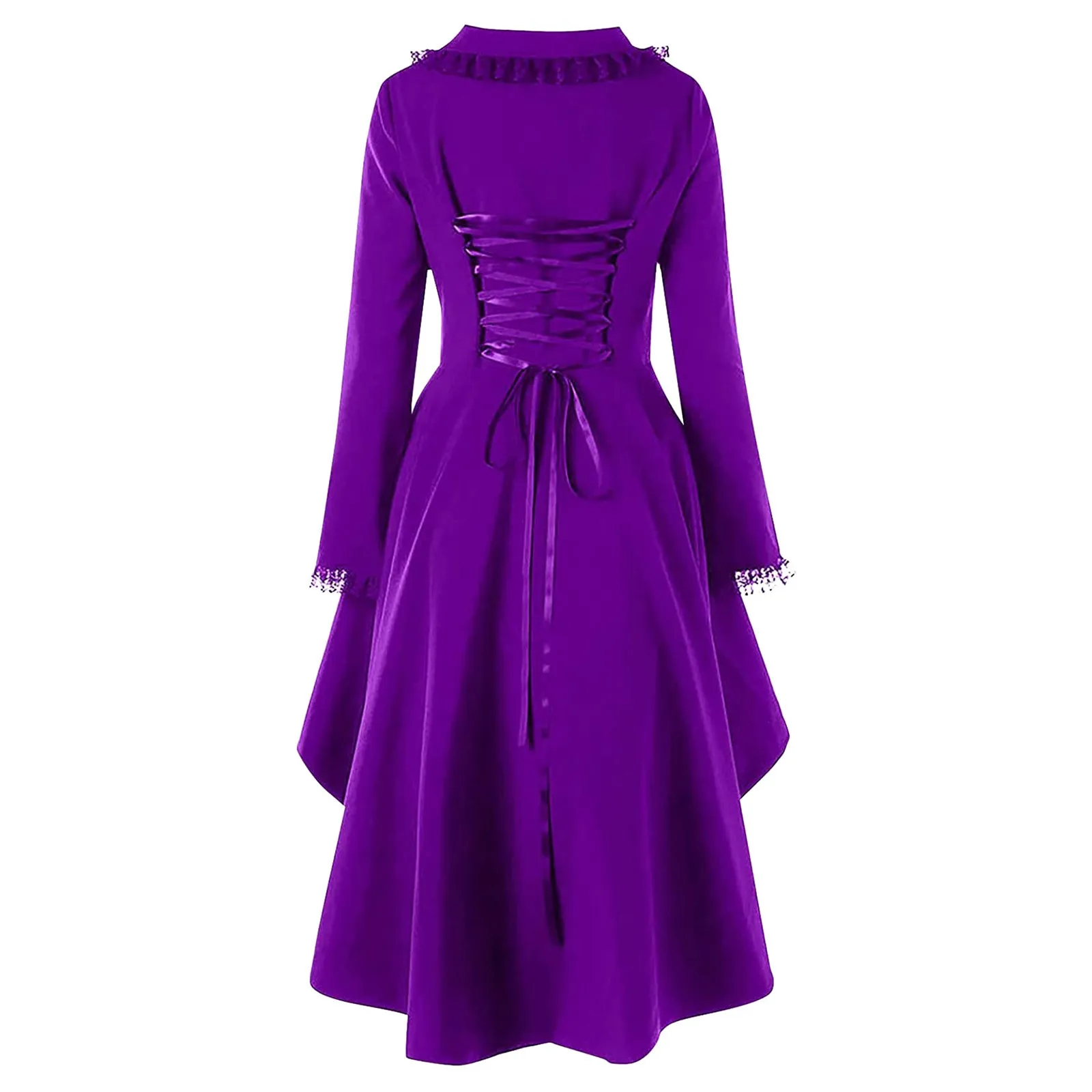 

Beach Maxi Dresses Women Pullover Up Dress Long Costumes Bandage Lace Women High Low Vintage Cloak Women Dress