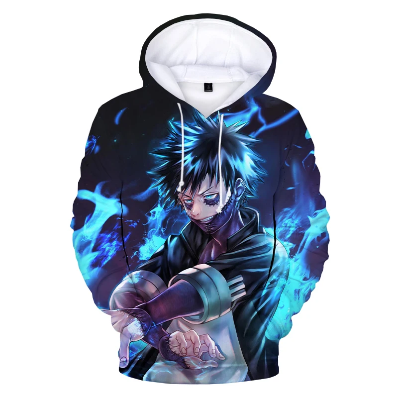 

My Hero Academia Dabi com capuz com estampa 3D para homens e mulheres, moletons extragrandes, pulôver casual, Anime Streetwear,