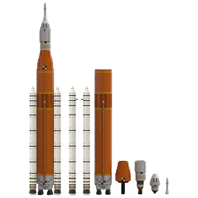 

Space Series 1 (1:110 Saturn V scale) Rocket Artemis SLS BuildMOC Building Blocks Bricks Launch System Toys For Children Gifts