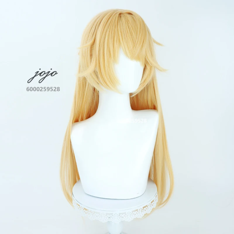 Игра Genshin Impact Fischl парик для косплея цельный плетеный блондин длинные прямые