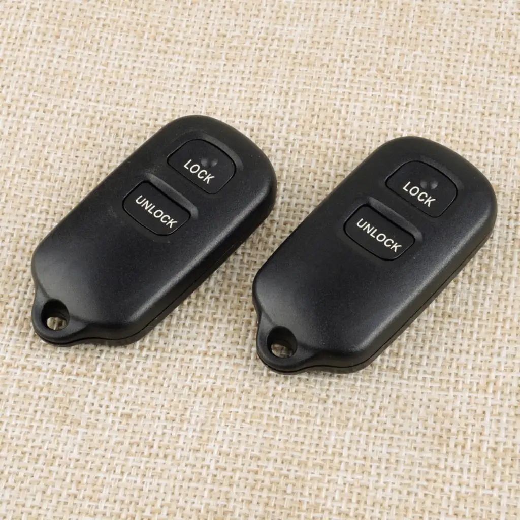 

2Pcs Black Plastic Car Remote Control Key Fob Case Shell Fit for Toyota Celica Camry Yaris 4Runner Corolla Highlander RAV4 Echo