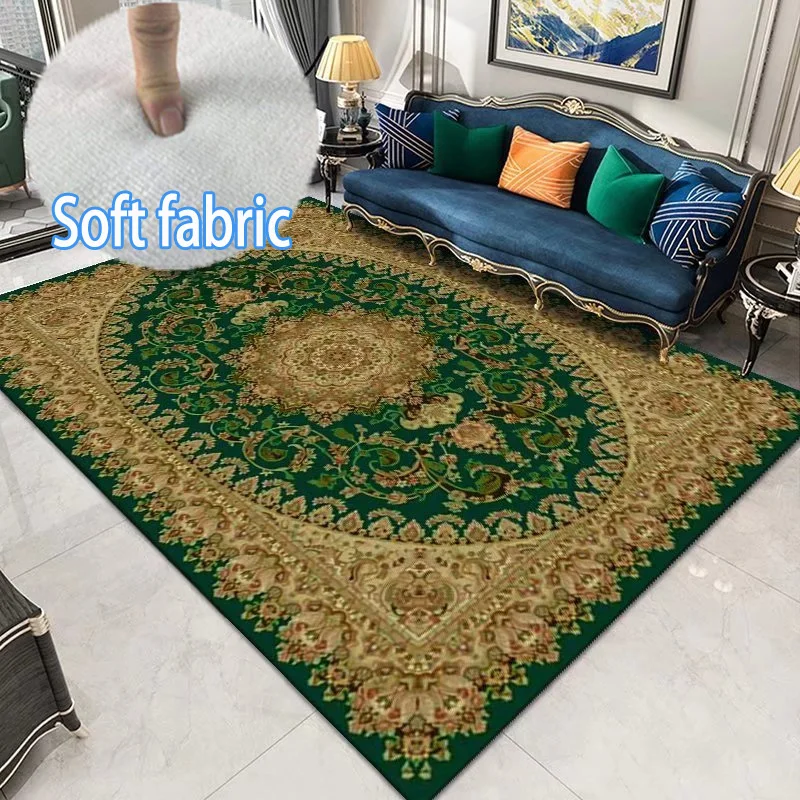 

Персидские коврики в этническом стиле для гостиной, коврики для спальни 160x230, большая площадь, утолщенные украшения, домашний Мягкий тканевый игровой коврик