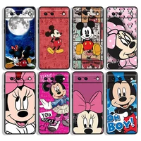 mickey mouse shockproof cover for google pixel 5 4 4a xl 5g black phone case shell soft fundas coque capa