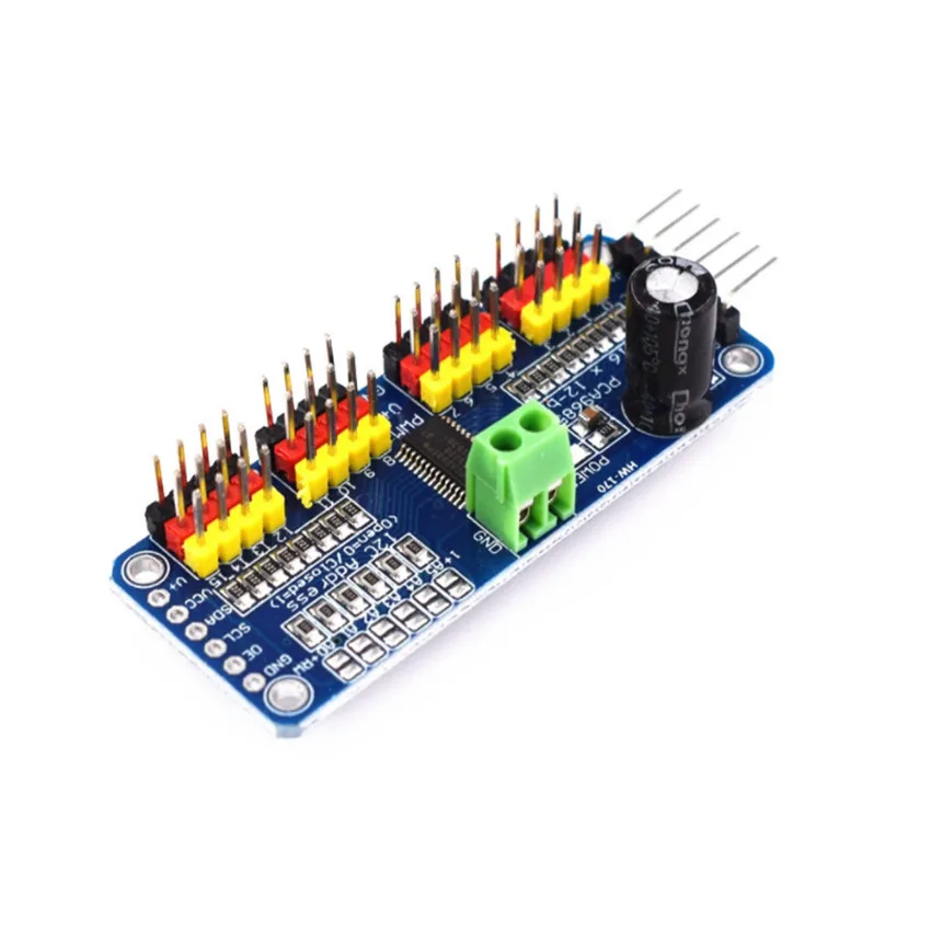 16-канальная 12-битная PWM плата драйвера серводвигателя PCA9685 контроллер I2C