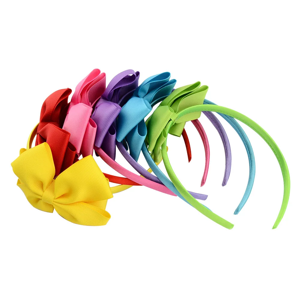 

20 Colors Cute Bow-knot Hair Band For Baby Girls Ribbon Handmade Hair Bows Hairbands Headband Head-wear Accessories 1pc
