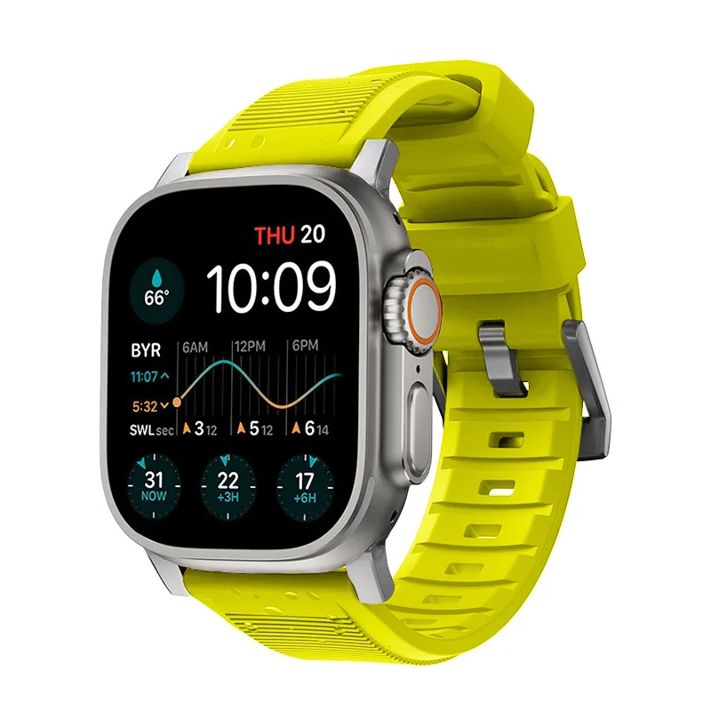 

Silicone Strap For Apple watch Ultra 49mm Sport Bracelet iwatch Series 8 se 7 6 5 4 3 band 45mm 44mm 42mm Belt Correa Strap