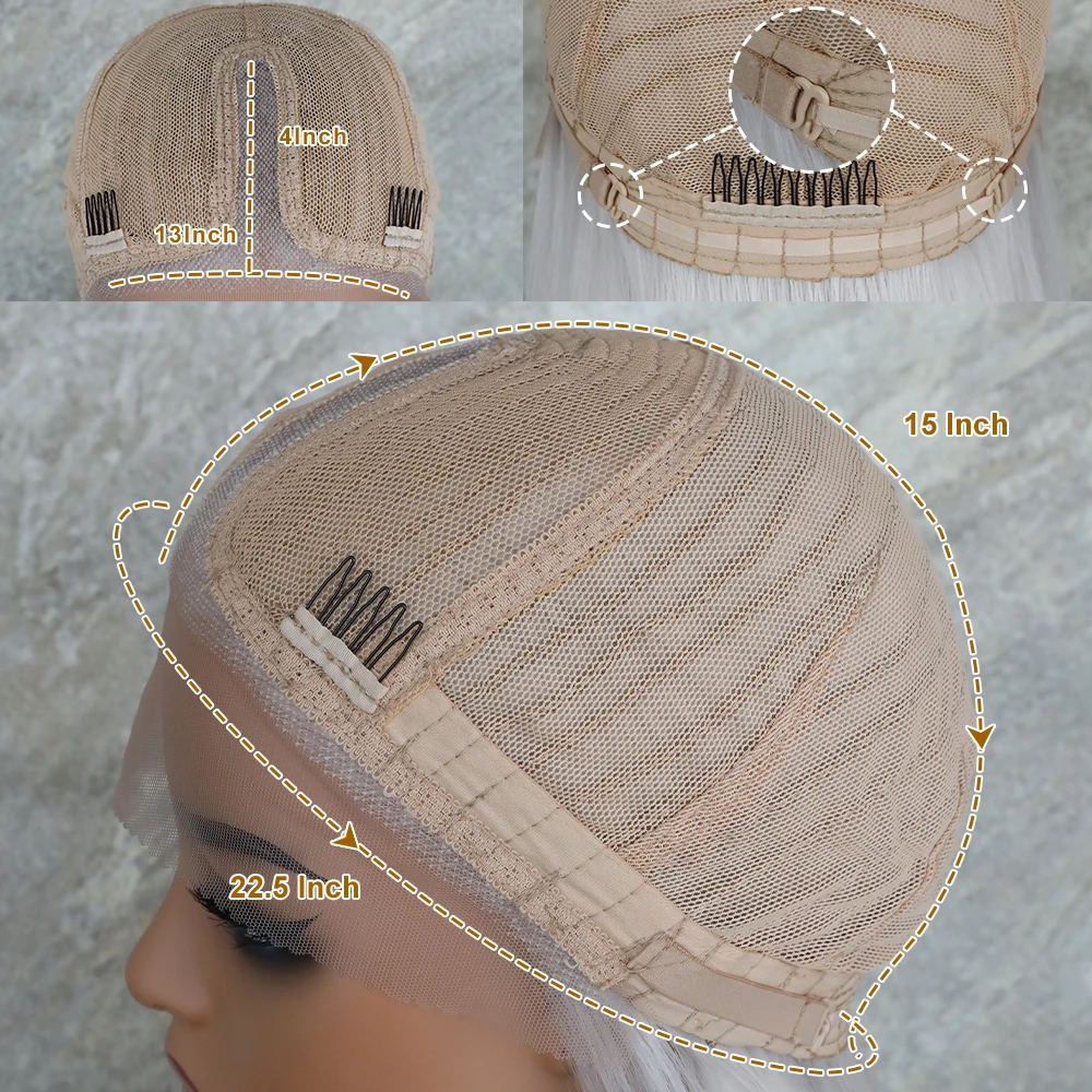 Apolaurel платиновый белый синтетический парик со шнуровкой женский с прямыми