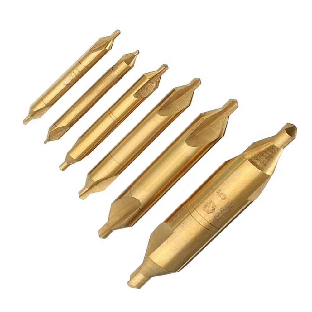 6 шт./компл. центральное сверло из быстрорежущей стали золотое 1-5 мм центральные