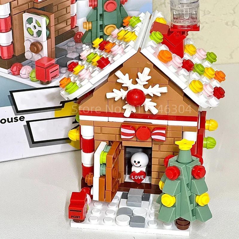 Рождественская елка тема вращающаяся музыкальная шкатулка строительные блоки