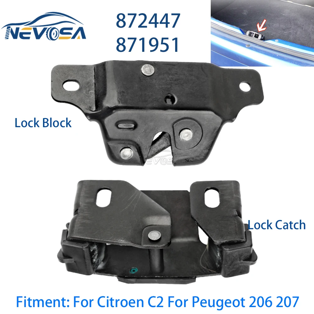 

NEVOSA 2 шт. для Citroen C2 для Peugeot 206 207 автомобильный замок задней двери багажника, блок блокировки крышки, защелка 872447 871951