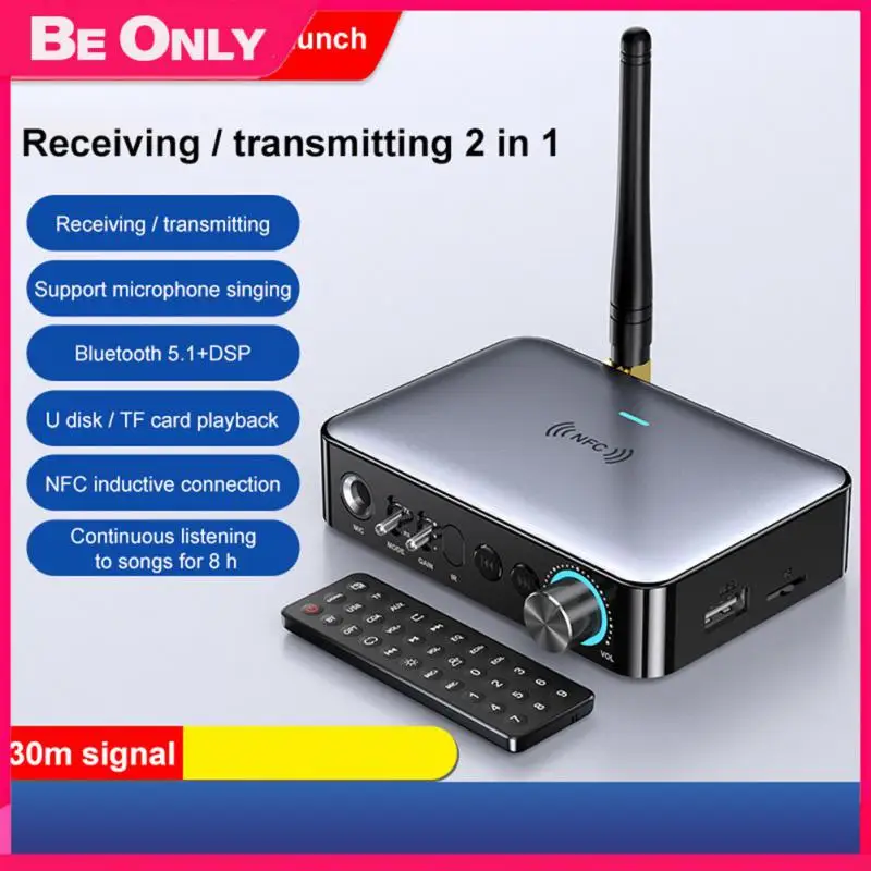 

Handsfree Speaker Audio Receiver Stereo Music Usb Dongle Car Kit 2 In 1 Dsp Decoding Transmitter Mp3 Player Aux Rca