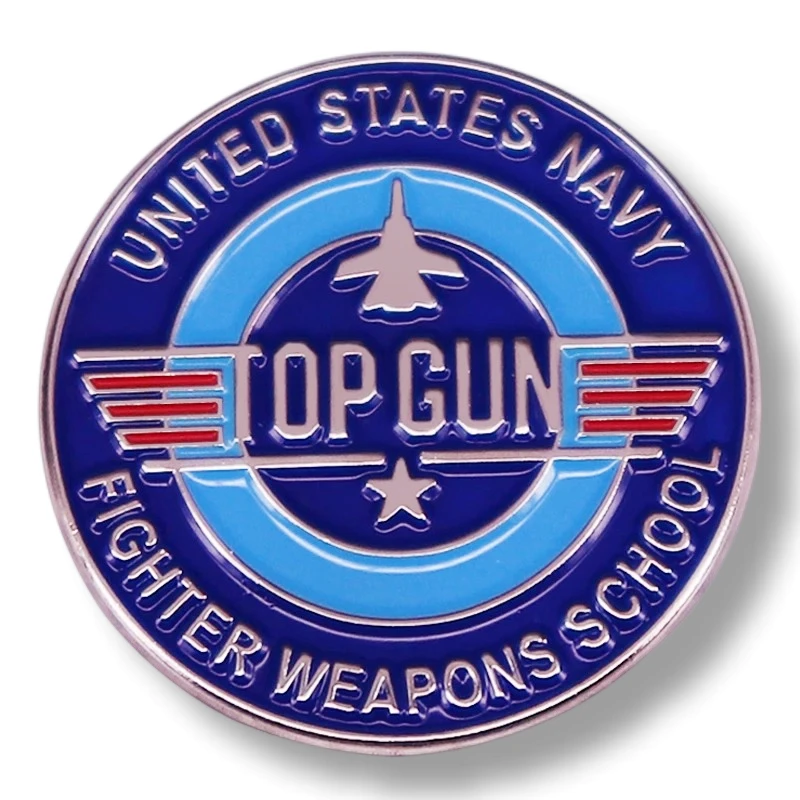

TOP X GUN Pin United States Navy Fighter Weapons School Enamel Brooch Metal Badges Lapel Pins Brooches Jewelry Accessories