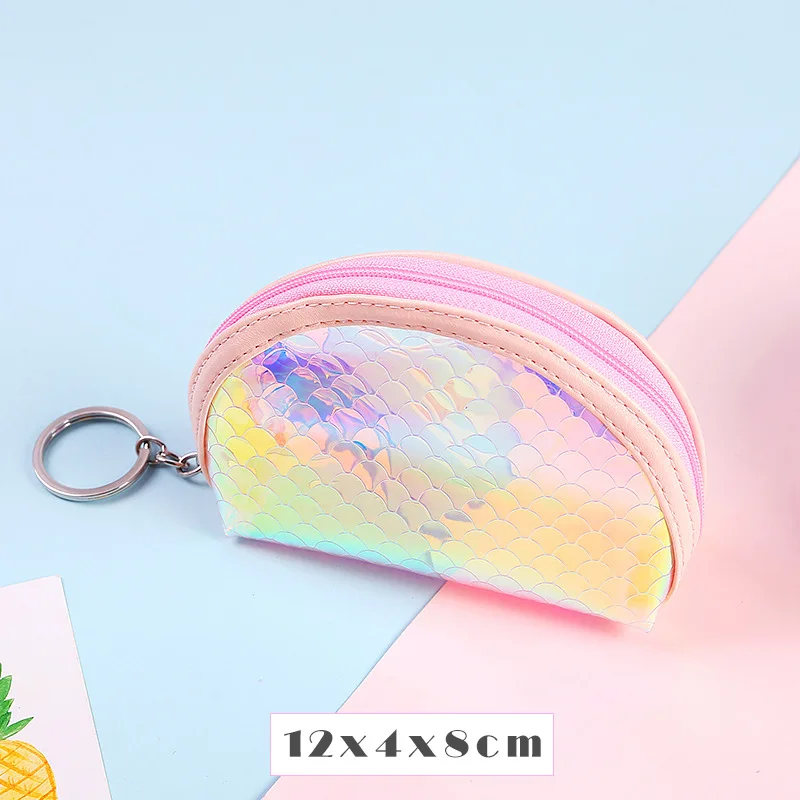 Summer New Brand Leather Coin Purses Small Fresh Casual Pu Coin Wallet Women Fashion Cute Colorful Key Card Money Zipper Bag
