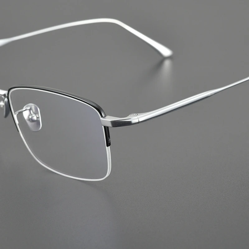 Деловая оправа для очков с краями из чистого титана Мужская Золотая элегантная