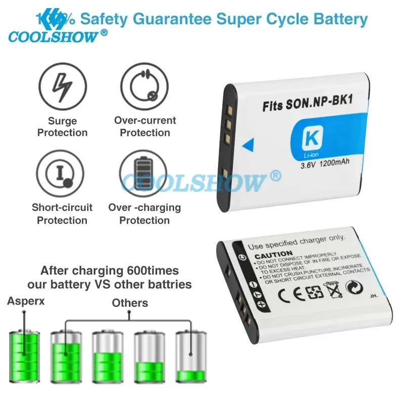 NP-BK1 NP BK1 Аккумулятор для SONY Cyber-shot S750 S780 S950 S980 W180 W190 W370 MHS-PM1 CM5 NPBK1 1200 мАч Аккумуляторы