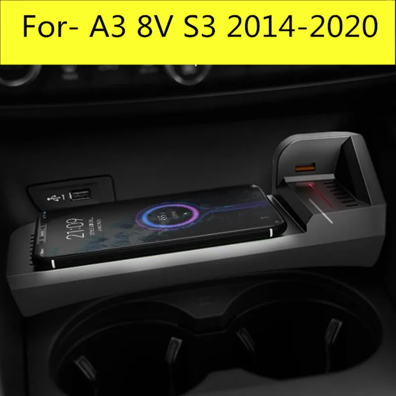 Автомобильное беспроводное зарядное устройство 15 Вт быстрая зарядка QI для