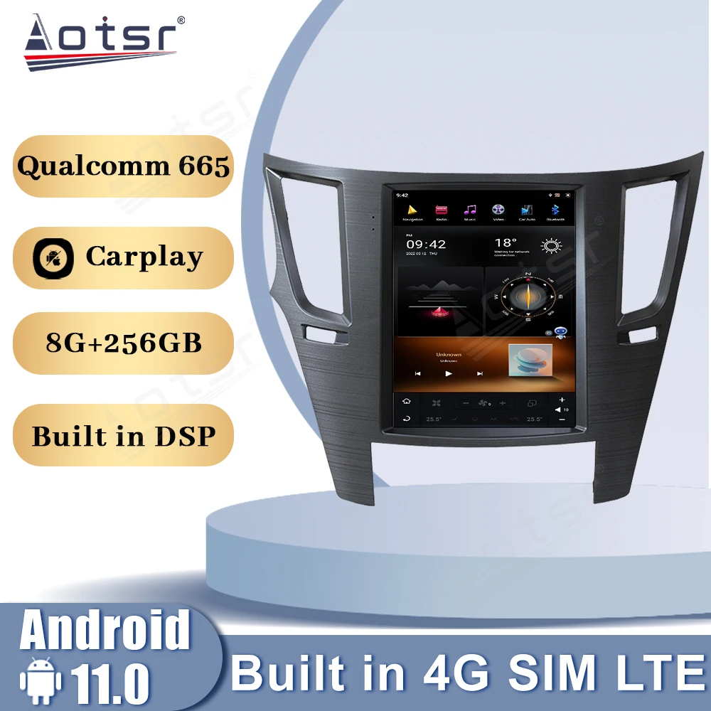 

Автомобильный радиоприемник 256 Гб ПЗУ Android 13 для Subaru Outback Impreza Legacy 2009-2014 LHD Автомобильный мультимедийный экран Тесла GPS-навигация стерео