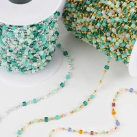 1meter bohemian bead chains for necklace choker kc gold chain jewelry making diy women handmade components high quality
