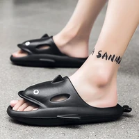 fashion shark slippers platform cloud beach sandal women men slide cute eva sandals ladies 4cm thick soft man beach shoe slide