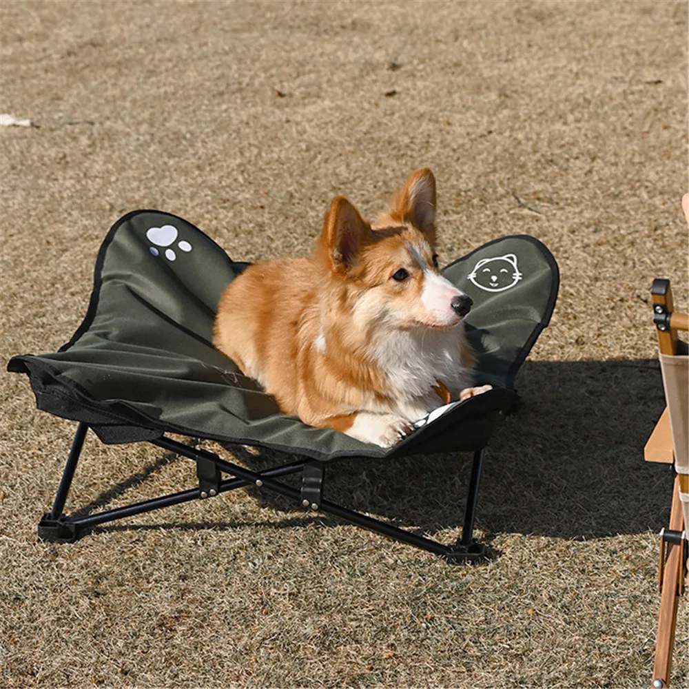 

Складная кровать для питомца, моющаяся кровать из алюминиевого сплава, 600D, ткань Оксфорд, для отдыха на природе, походов, путешествий, отдыха...