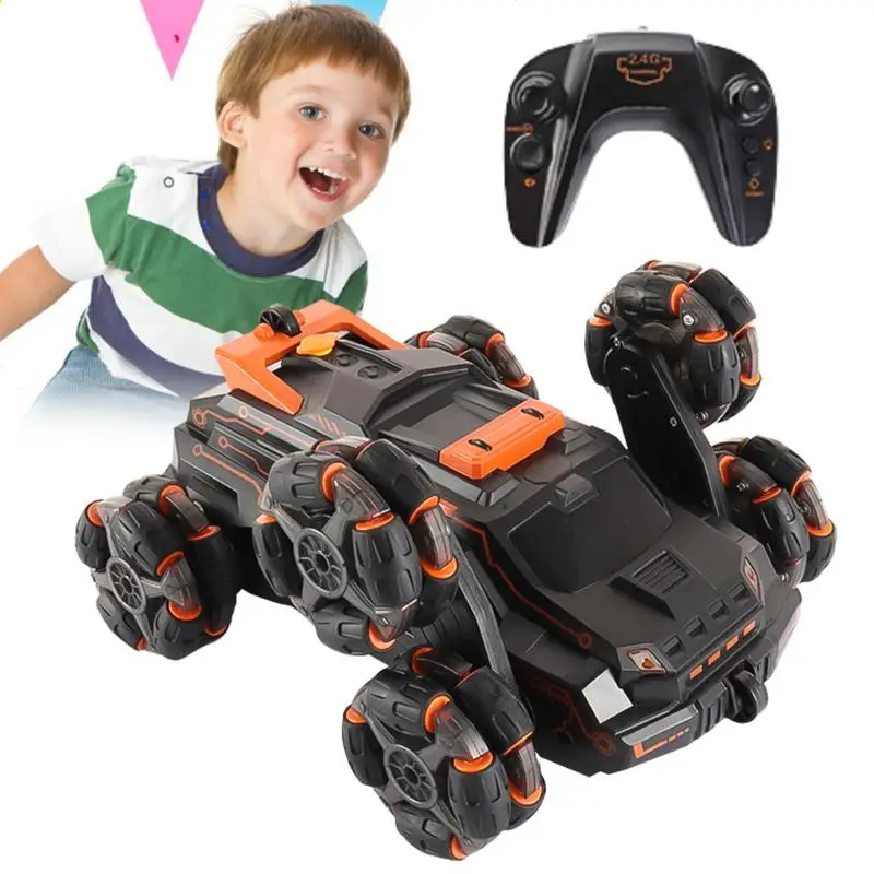 

Машинка-трюк детская 4WD с 6 колесами и поворотным рычагом