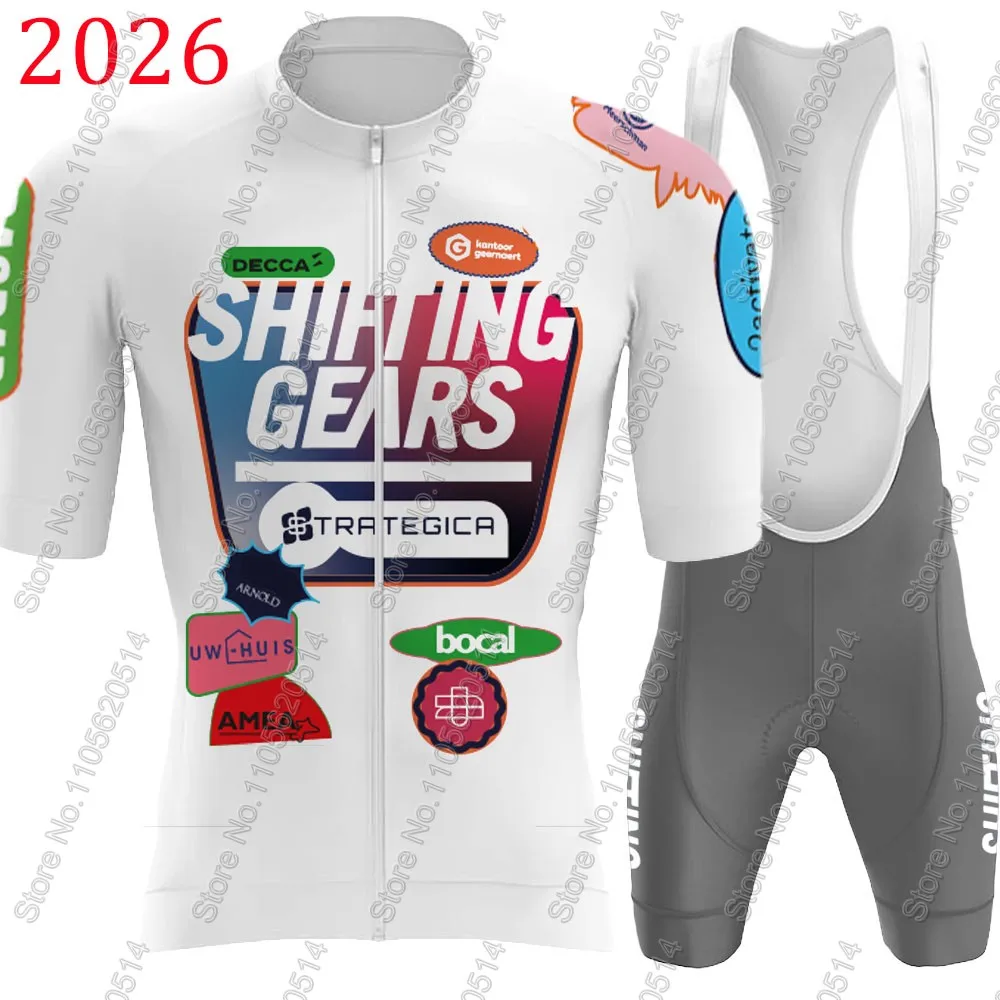 Фото Комплект велоформы Shifting Gears Strategica 2026 для мужчин: джерси и шорты для шоссейного велосипеда, Бельгия, для MTB №1