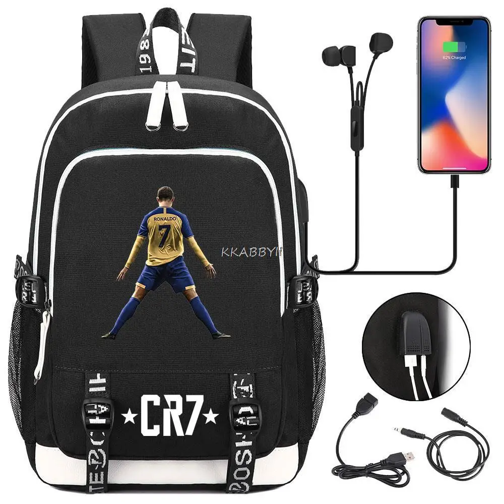 Рюкзак CR7 для мужчин и женщин ранец компьютера в стиле пэчворк работы отдыха