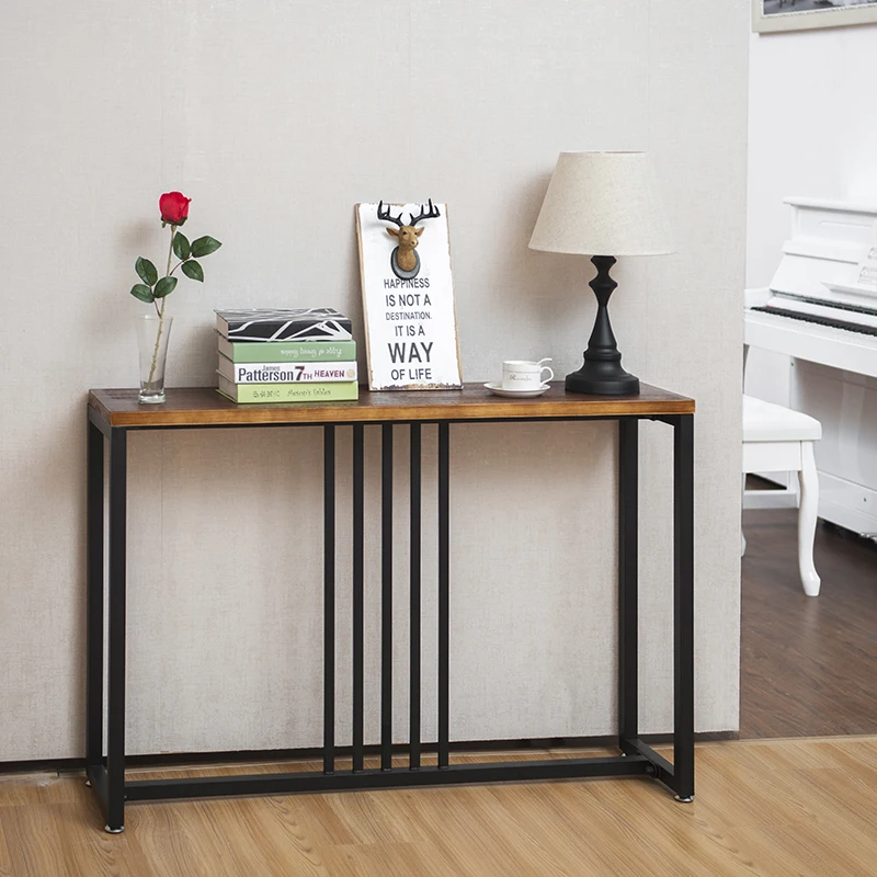 

Скандинавская Входная консоль 100 см, стол для гостиной, деревянный боковой стол, коридор, длинный узкий боковой стол, искусственный стол