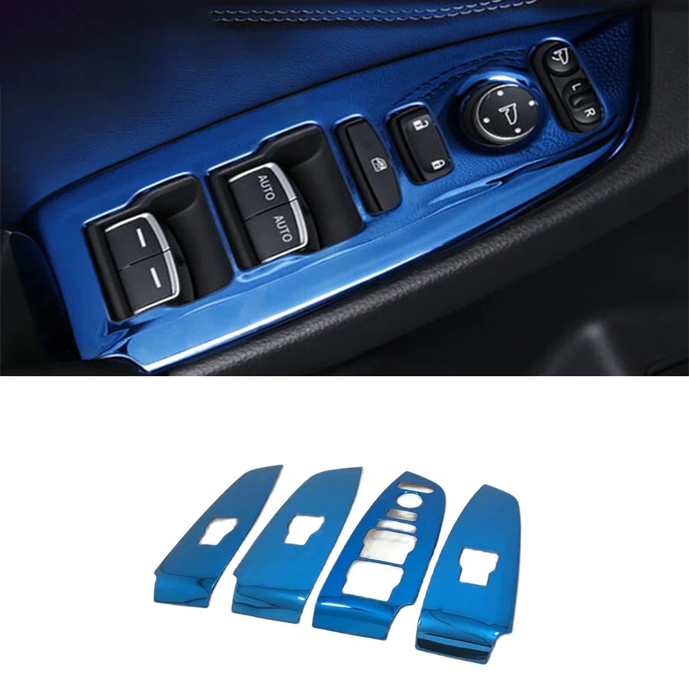 

Stainless steel For Honda Accord 10th 2018 2019 Door Window glass Lift Control Switch Panel Accessories car styling 4pcs