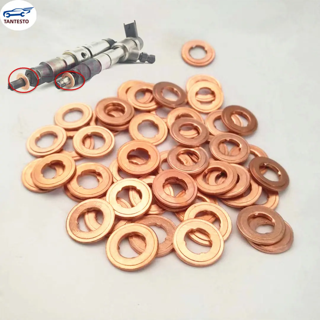 

100PCS 9001-850 7x15x1.5mm/2mm Diesel Common Rail Injector Nozzle Copper Washer Seal Ring Pad Gasket