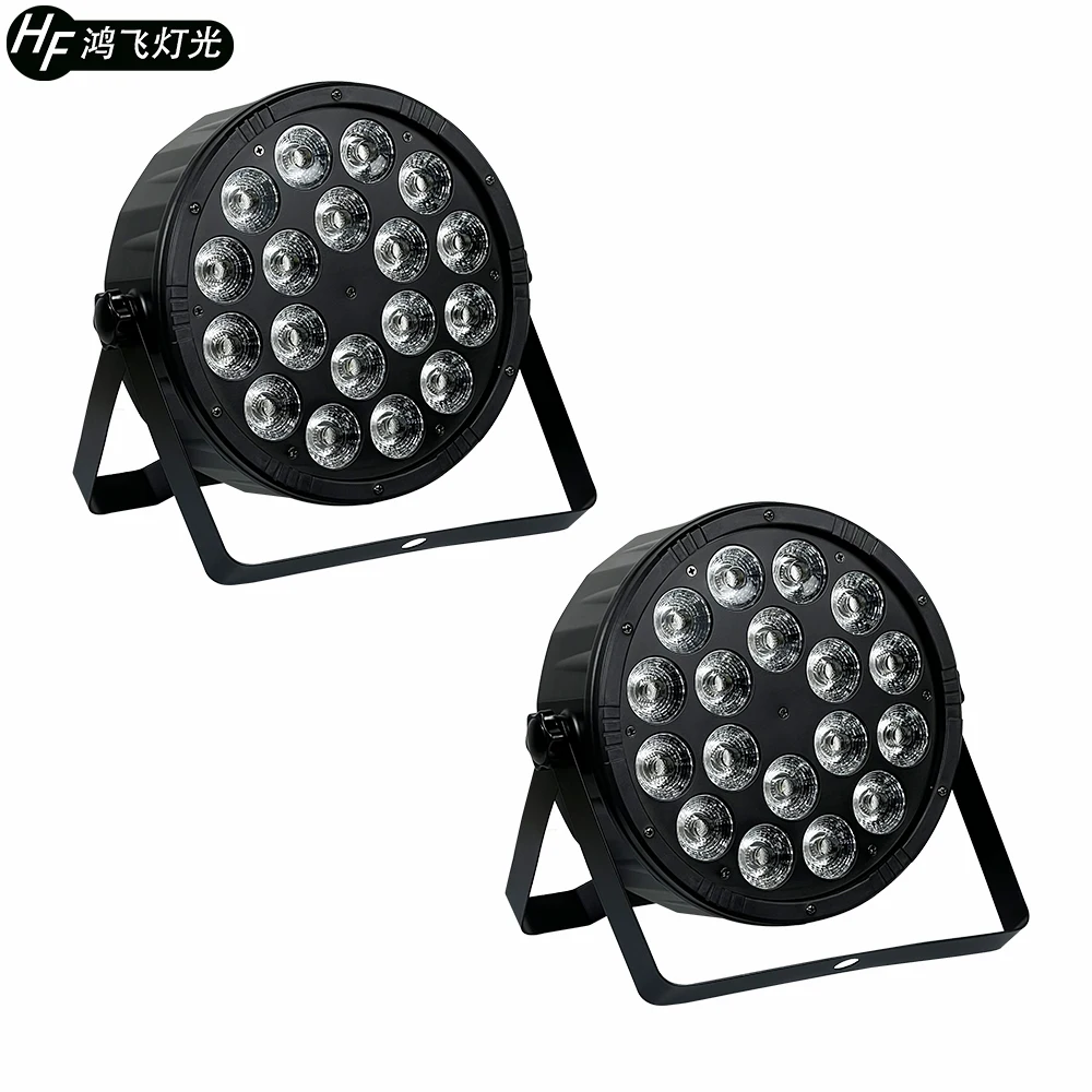 2 шт. 18x18 Вт RGBWA UV 6 в 1 светодиодный светильник Par Flat Light Led PAR Светильник ing Equipment