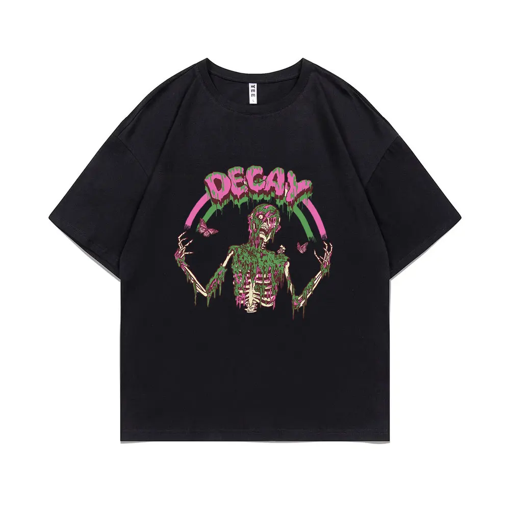 

Decay Skull Skeleton Funny Brand Men Women T-shirt Unisex Art Aesthetic Tops Short Sleeve Men's O-collar Casual Cotton Tshirt