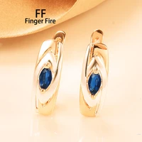 unique fashion gold plated blue earrings festive banquet anniversary celebration fine jewelry