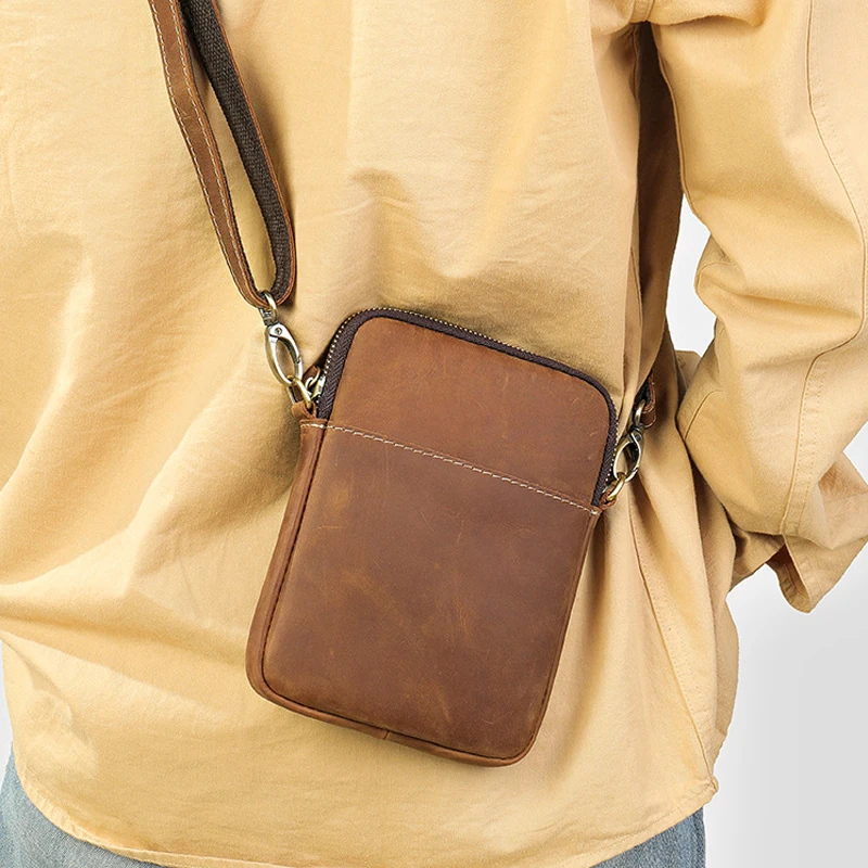 

AETOO First layer cowhide casual retro business portable one shoulder bag new trend men's leather crossbody bag
