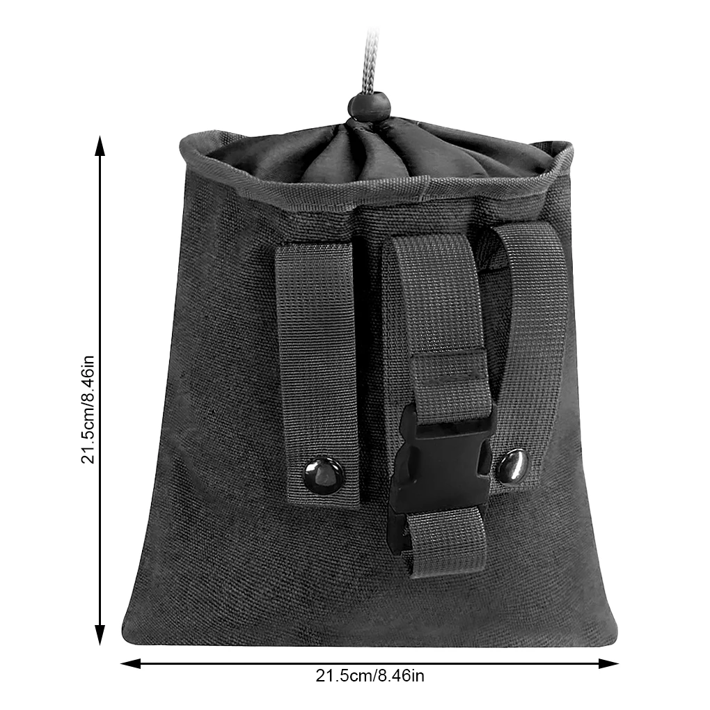 

Portable Mushroom Foraging Bag Belt Waxed Canvas Waterproof Fruits Picking Pouch Pack Drawstring Hunting Brown