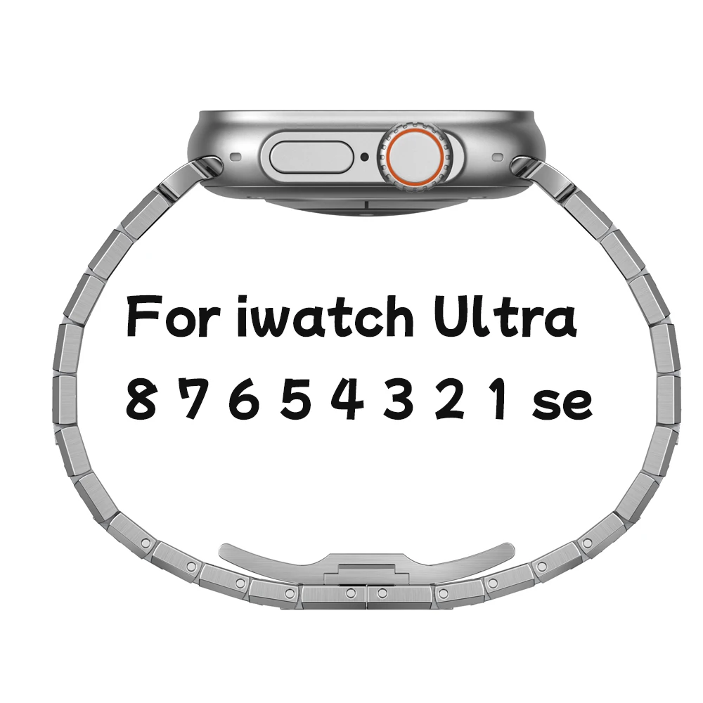 AP Stainless Steel strap For Apple Watch Ultra 8 7 6 se 5 4 3 band Metal correa Bracelet Wristband for 49mm 45mm 44/41mm 40 38MM