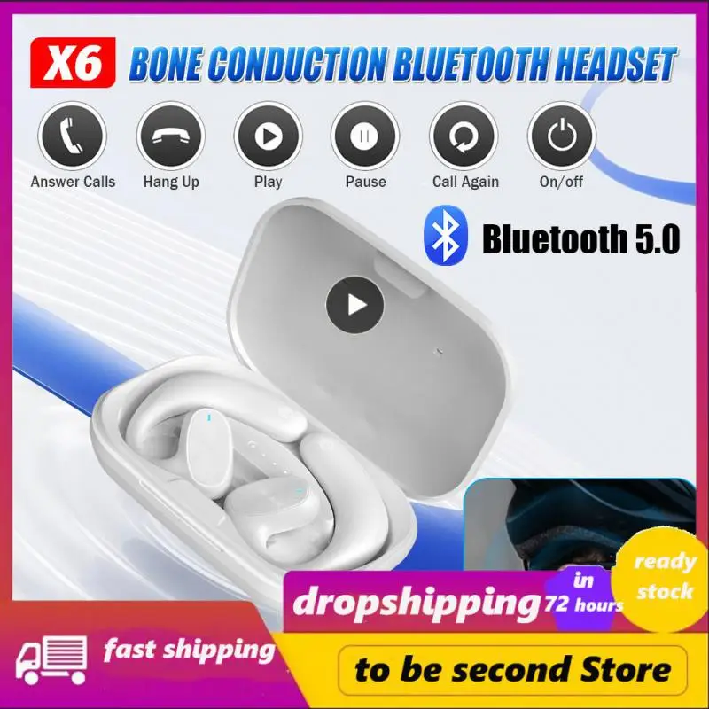

Long Battery Life Air Conduction Earphone Stereo Noise Reduction Sport Music Headset With Mic Headphones Headphones