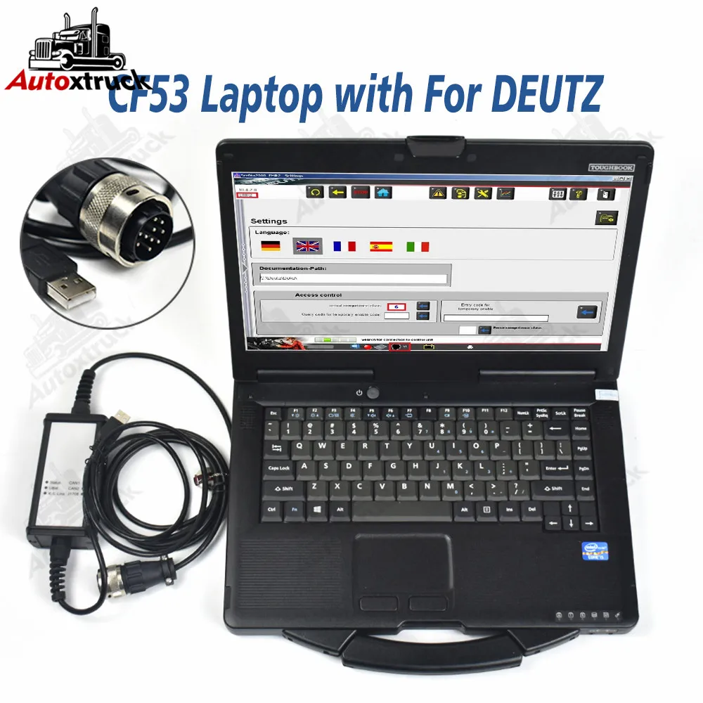 

For DEUTZ Interface controllers EMR2 3 4 for DEUTZ with CF53 Laptop DIAGNOSTIC KIT for DEUTZ DECOM Scanner DIAGNOSTIC KIT