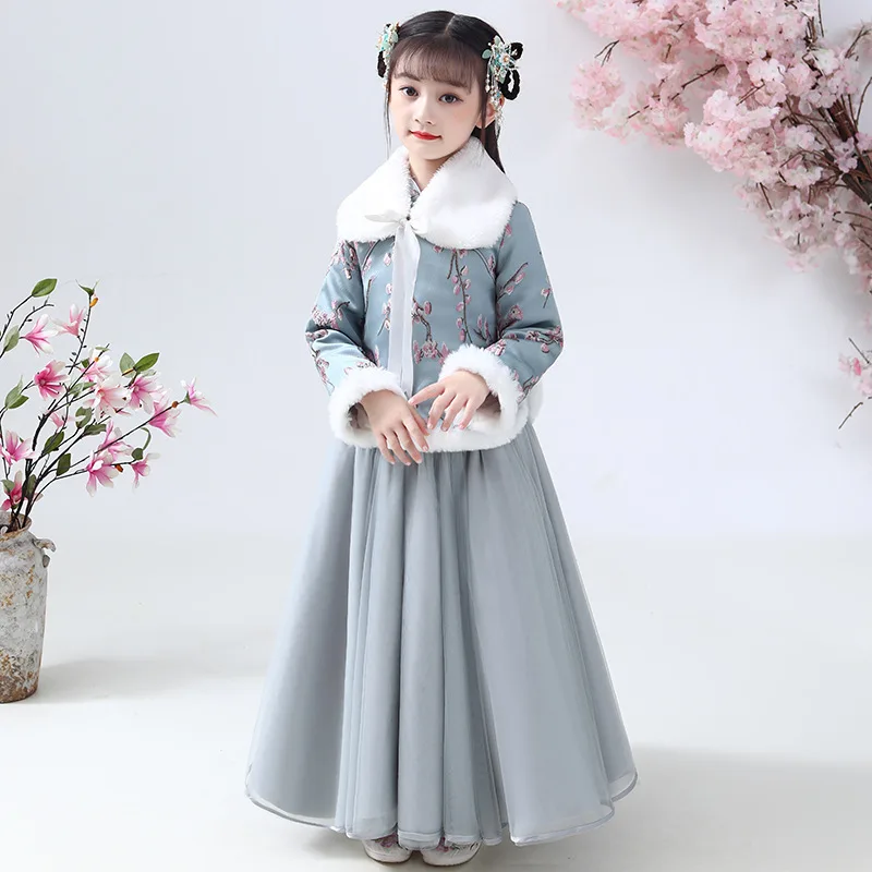 ханьфу династии вэй. китайский национальный костюм для девочки. тан детям. Man tian платье. костюм детский национальный китаец.