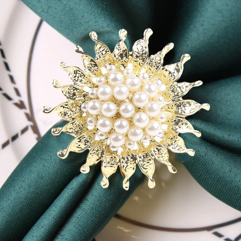 

6 шт., Подсолнухи, искусственные кольца, ручная работа, металл, модель T21C