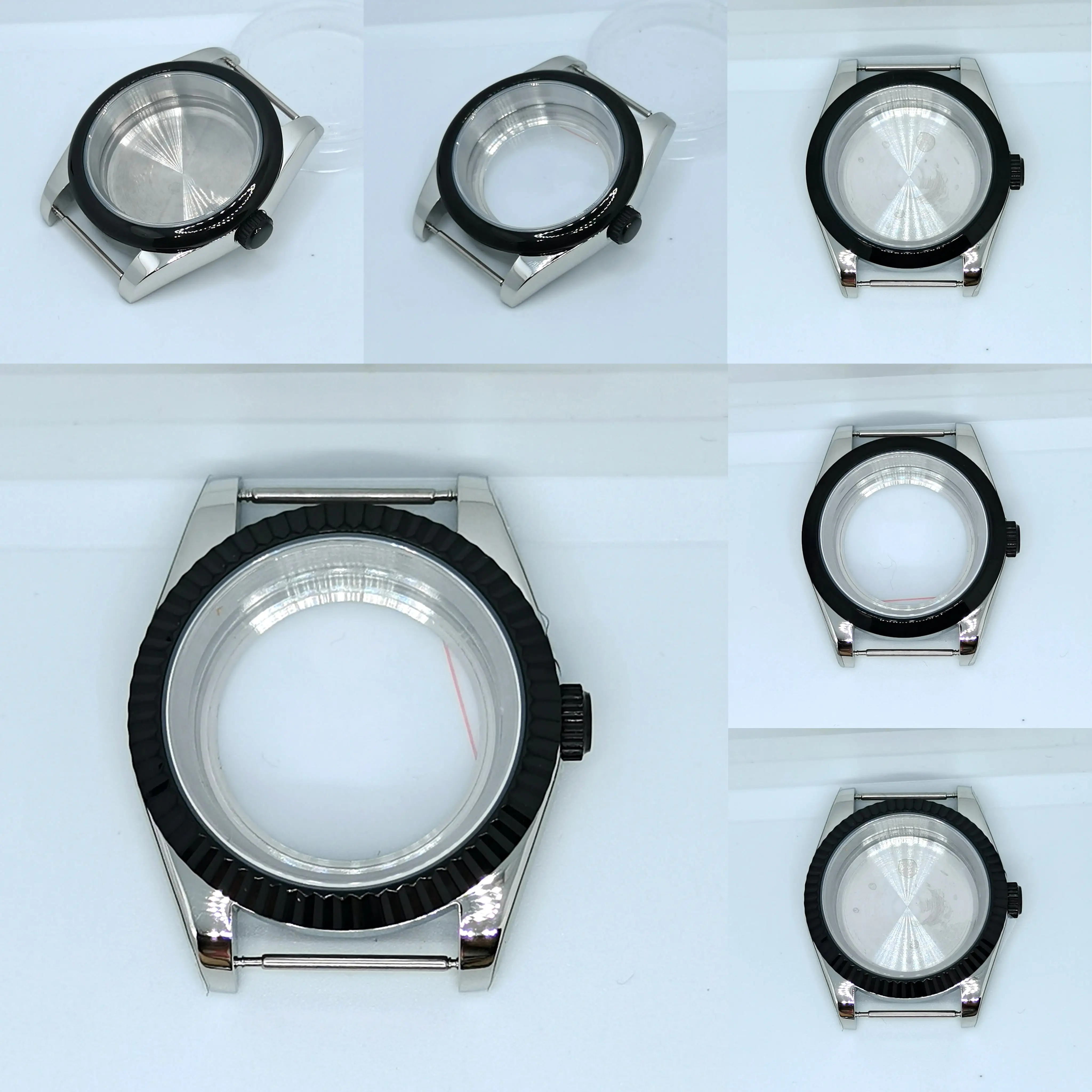 39 мм чехол для часов из нержавеющей Стали Выпуклое сапфировое стекло подходит NH35