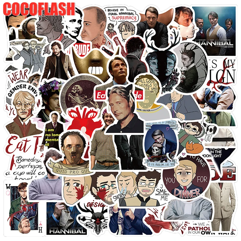 

10/50 шт./лот Ганнибал мультфильм классический подвешенный фильм граффити наклейки для багажа Скейтборд Дети Diy ноутбук телефон гитара