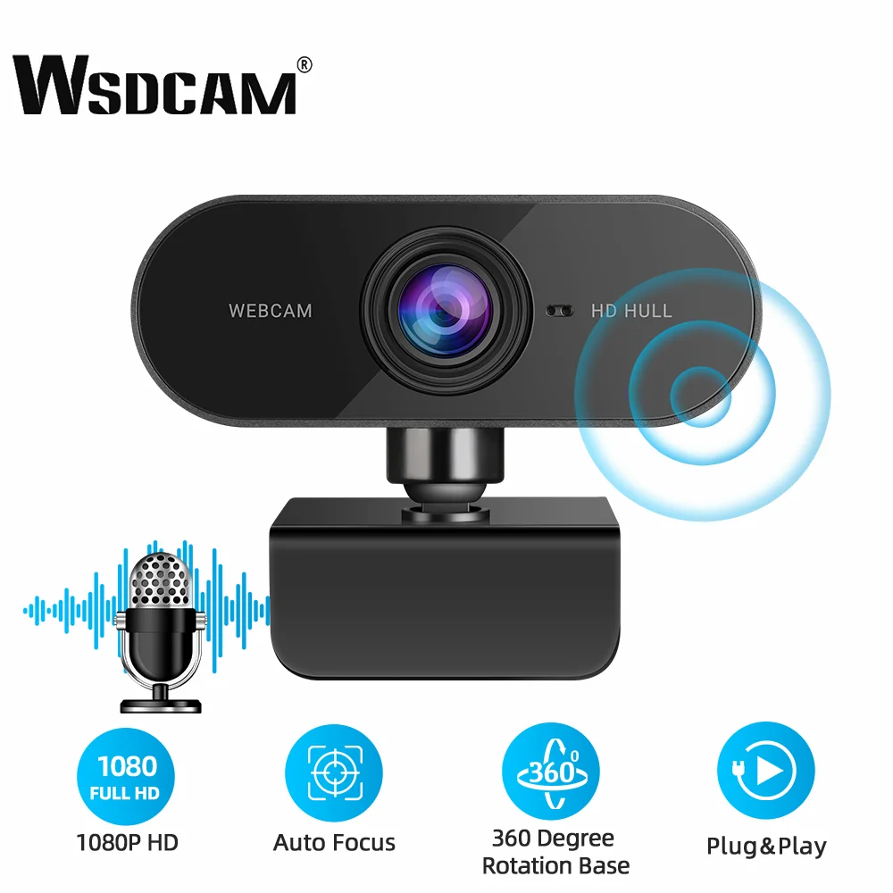 

Веб-камера WSDCAM, 1080P Full HD, с микрофоном и USB-разъемом